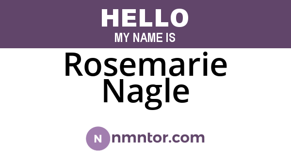 Rosemarie Nagle