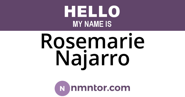 Rosemarie Najarro