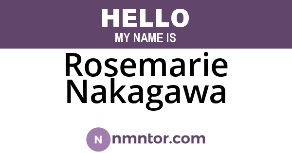Rosemarie Nakagawa