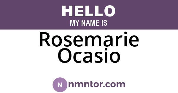 Rosemarie Ocasio
