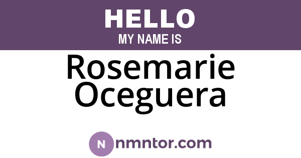 Rosemarie Oceguera
