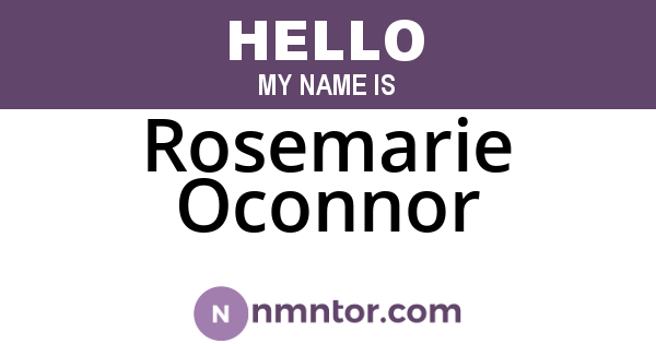 Rosemarie Oconnor