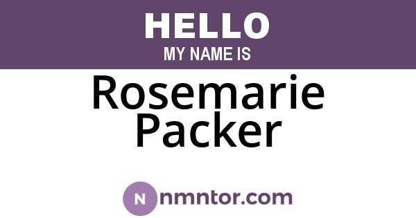 Rosemarie Packer