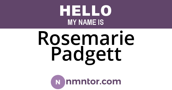 Rosemarie Padgett