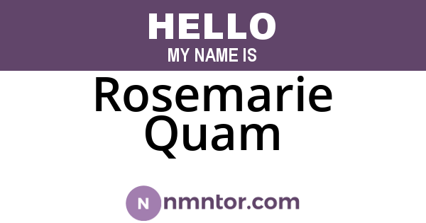 Rosemarie Quam