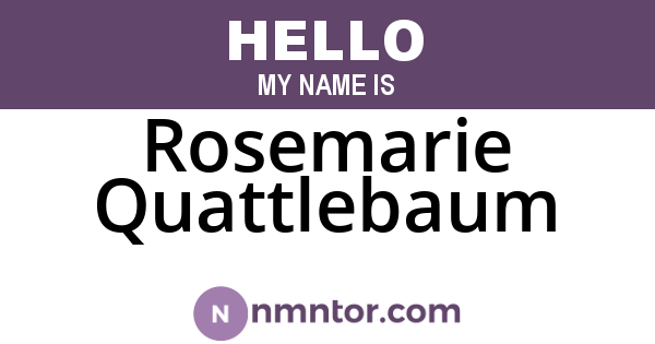 Rosemarie Quattlebaum