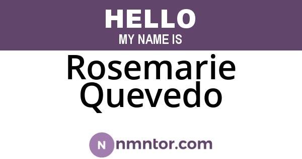Rosemarie Quevedo