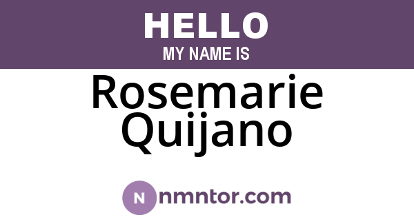 Rosemarie Quijano
