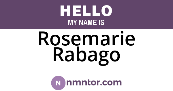 Rosemarie Rabago