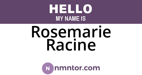 Rosemarie Racine