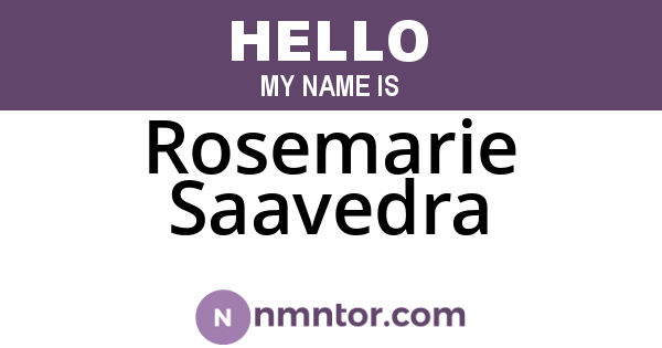 Rosemarie Saavedra