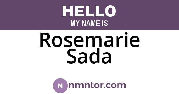 Rosemarie Sada