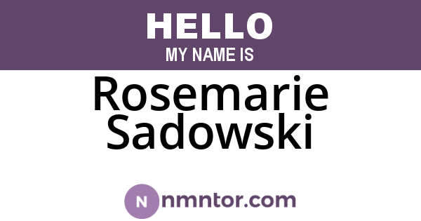 Rosemarie Sadowski