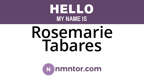 Rosemarie Tabares
