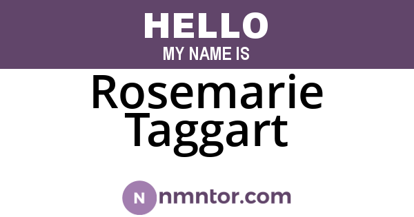 Rosemarie Taggart