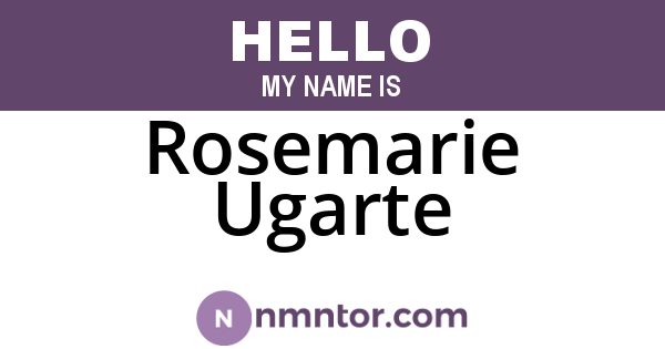 Rosemarie Ugarte