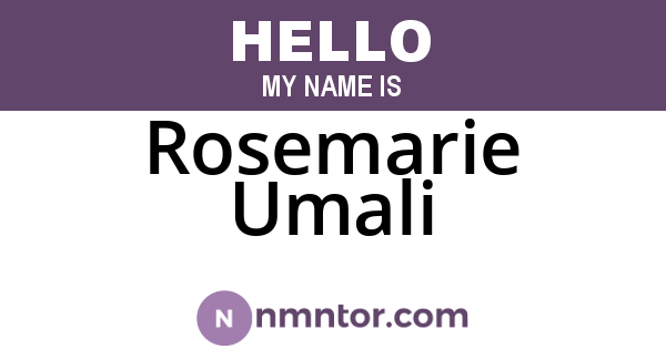 Rosemarie Umali