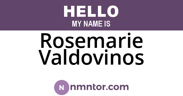Rosemarie Valdovinos