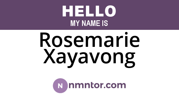 Rosemarie Xayavong