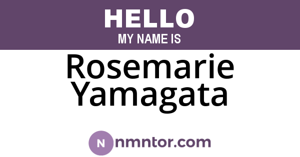 Rosemarie Yamagata