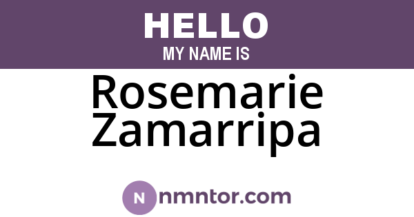Rosemarie Zamarripa