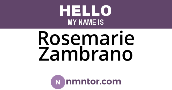 Rosemarie Zambrano
