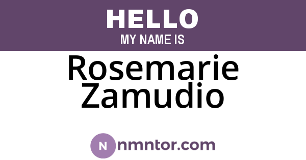 Rosemarie Zamudio