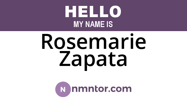 Rosemarie Zapata