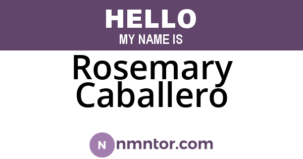 Rosemary Caballero