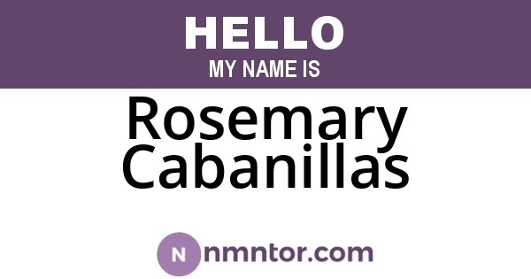 Rosemary Cabanillas