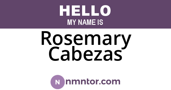 Rosemary Cabezas