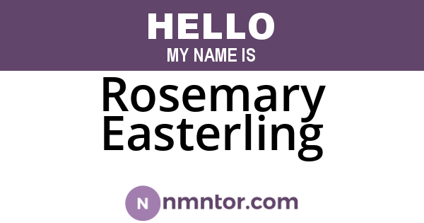 Rosemary Easterling