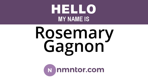 Rosemary Gagnon