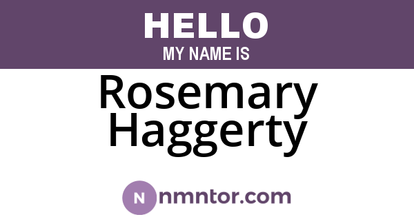 Rosemary Haggerty