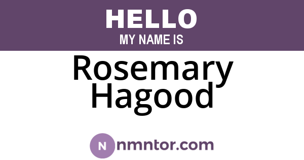 Rosemary Hagood