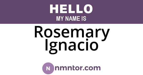 Rosemary Ignacio