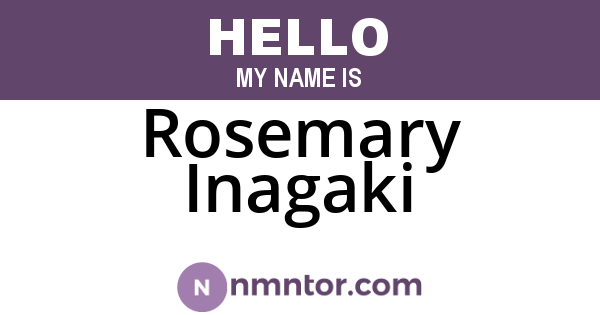 Rosemary Inagaki