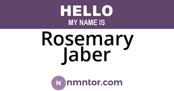 Rosemary Jaber
