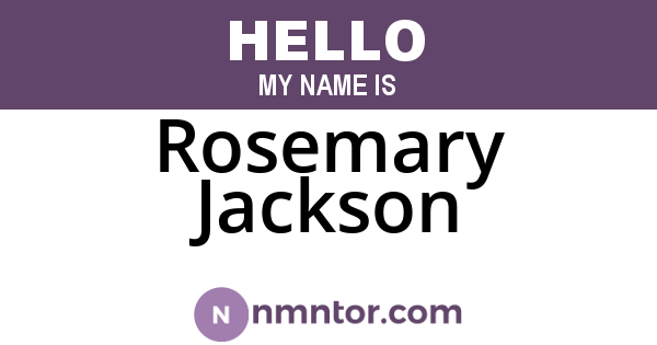 Rosemary Jackson