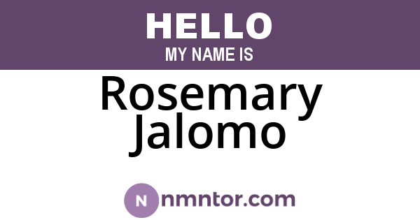 Rosemary Jalomo