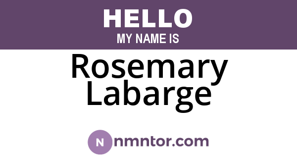 Rosemary Labarge