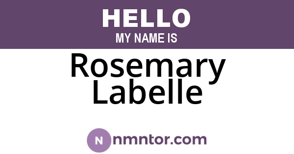 Rosemary Labelle