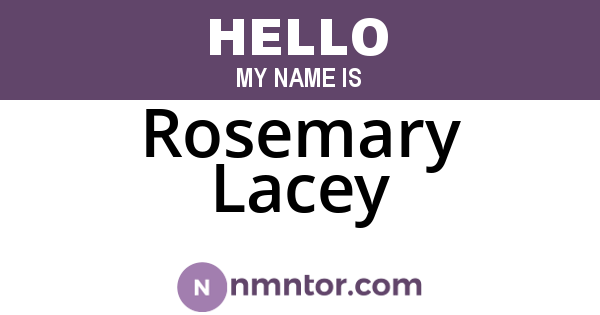Rosemary Lacey