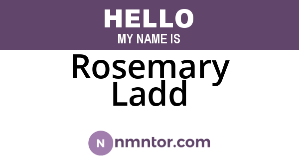 Rosemary Ladd