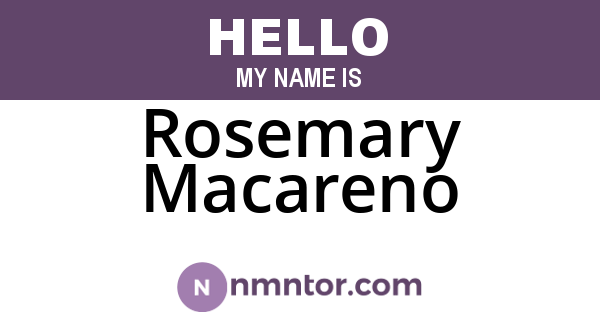 Rosemary Macareno