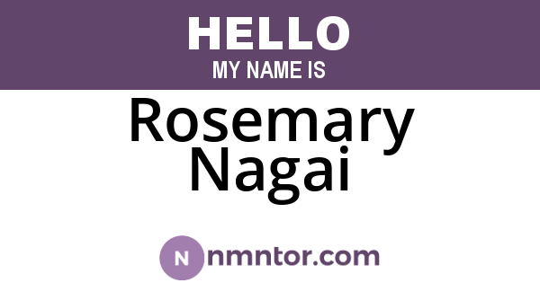 Rosemary Nagai