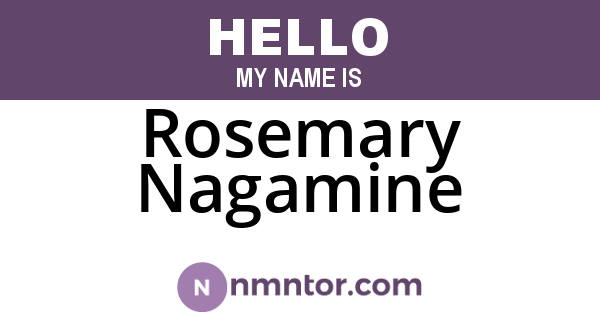 Rosemary Nagamine
