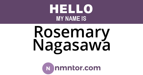 Rosemary Nagasawa