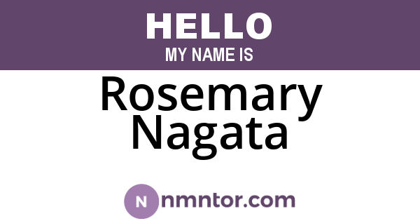 Rosemary Nagata