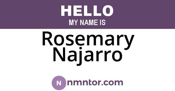 Rosemary Najarro